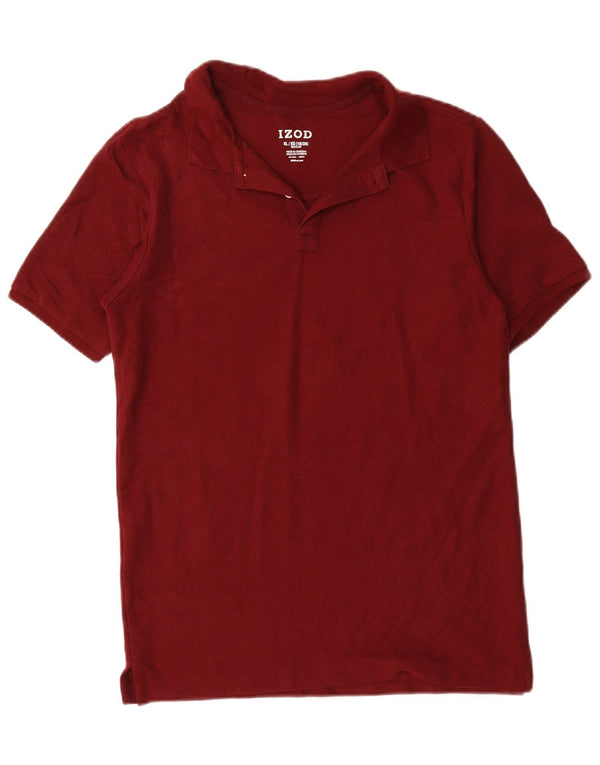 Polo Izod da bambino 15-16 anni XL in cotone bordeaux