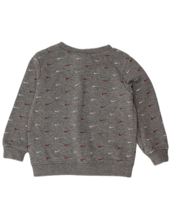 Felpa con grafica Nike per neonati e bambini 18-24 mesi in cotone grigio