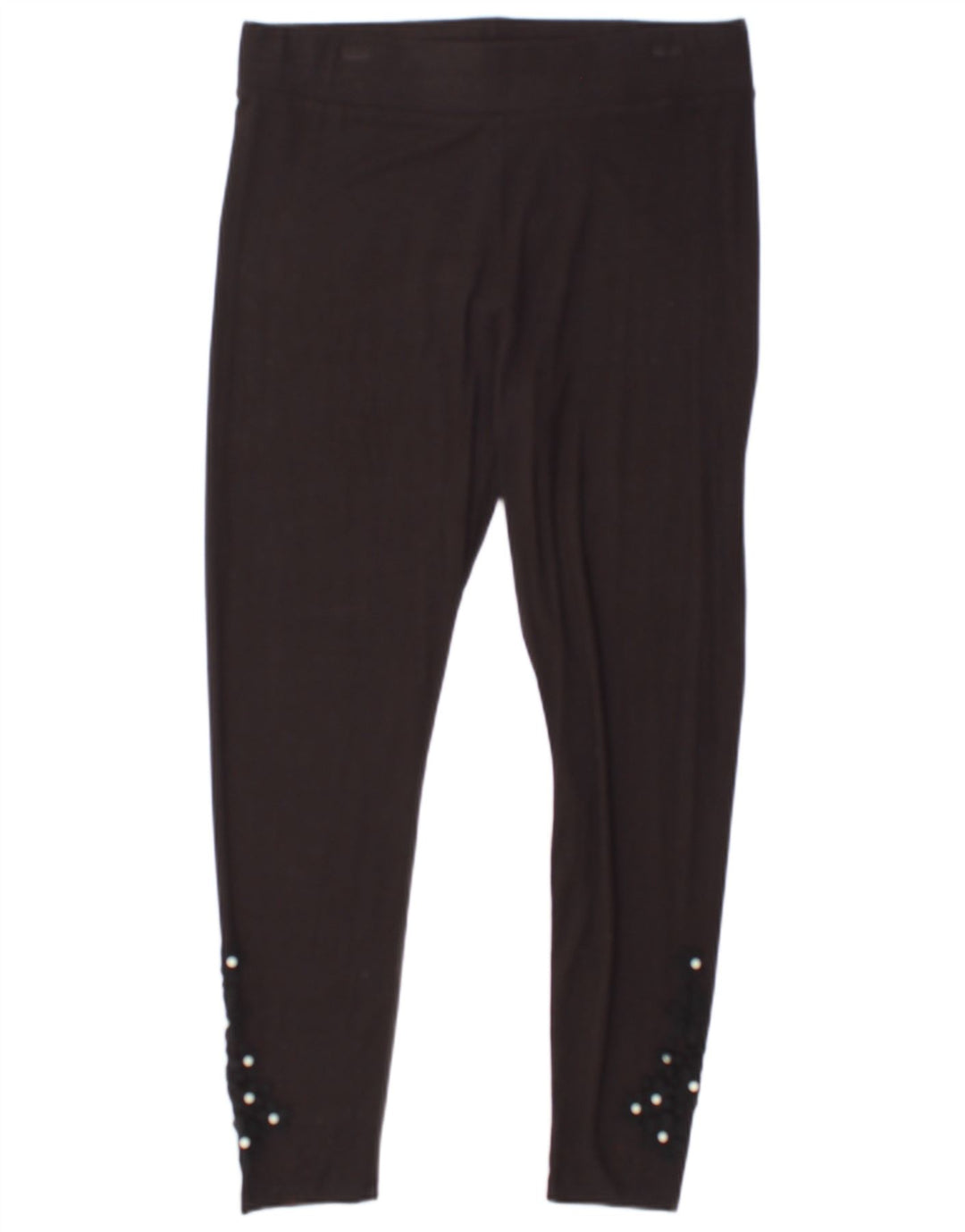 MARKS & SPENCER Leggings da donna UK 16 Large Nero Viscosa