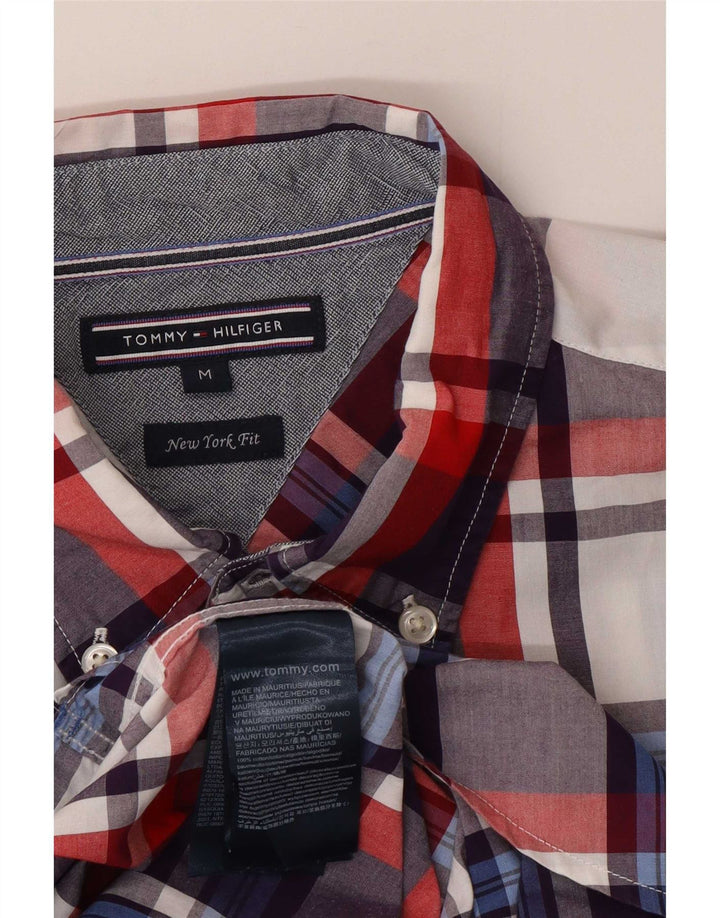 Camicia da uomo Tommy Hilfiger New York Fit Camicia in cotone a quadri multicolore medio