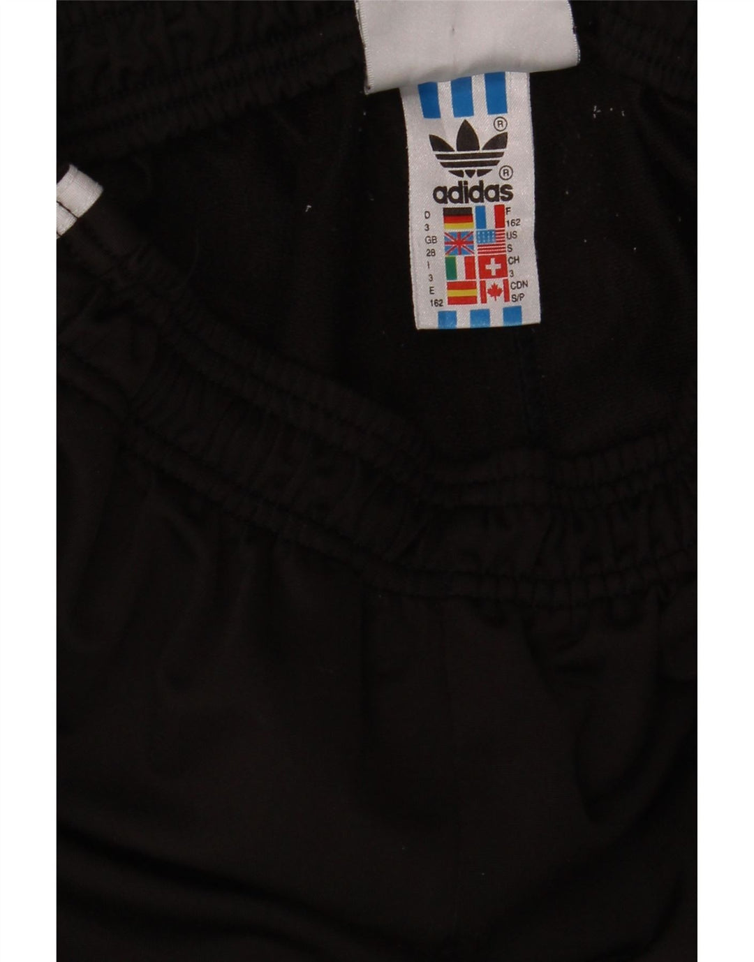 ADIDAS Boys Tracksuit Trousers 11-12 Years Black Polyester Vintage Adidas and Second-Hand Adidas from Messina Hembry 