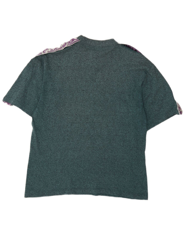 T-shirt grafica da uomo Asics Top XL in cotone chiazzato verde