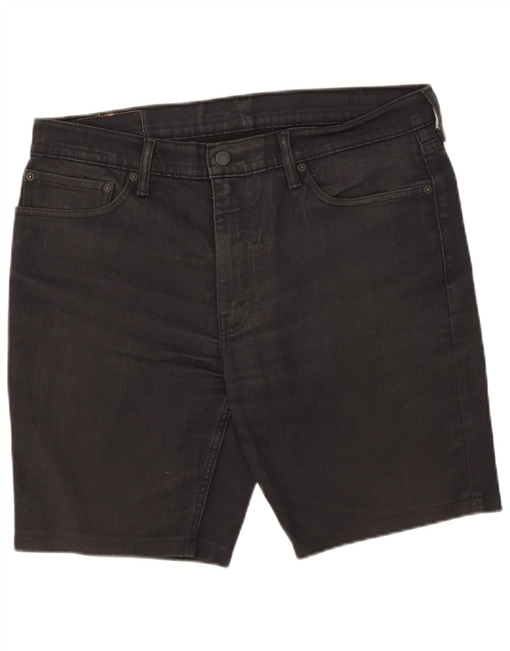 Pantaloncini di jeans Levi's 511 da uomo W36 grandi in cotone nero