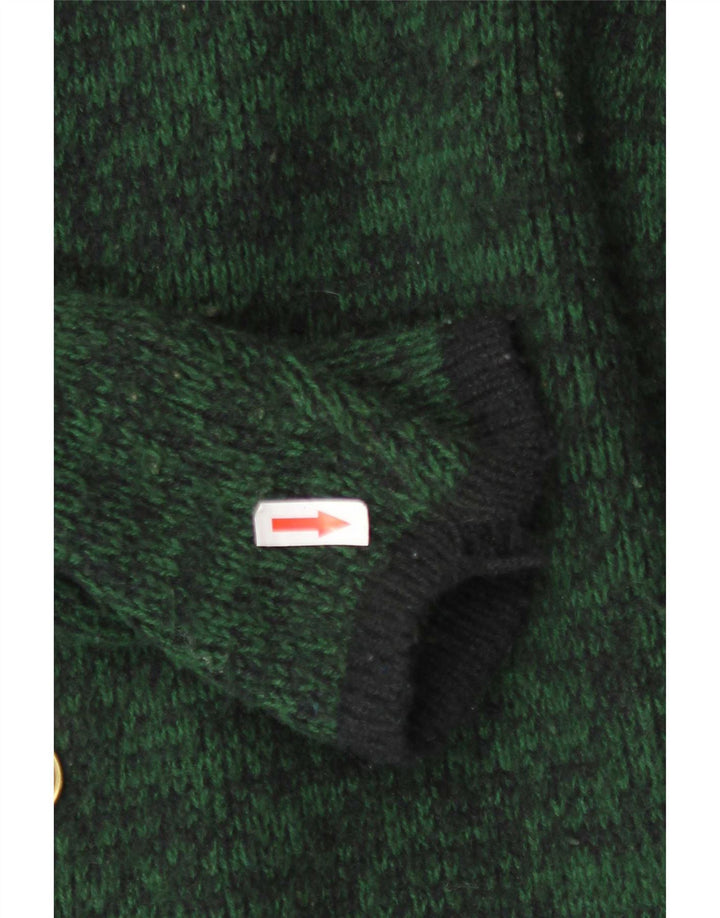 Dralon Maglione cardigan da uomo IT 50 Verde medio chiazzato