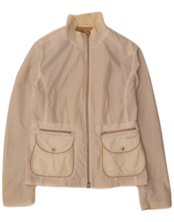 Giacca antipioggia da donna GEOX RESPIRA UK 10 piccola bianca