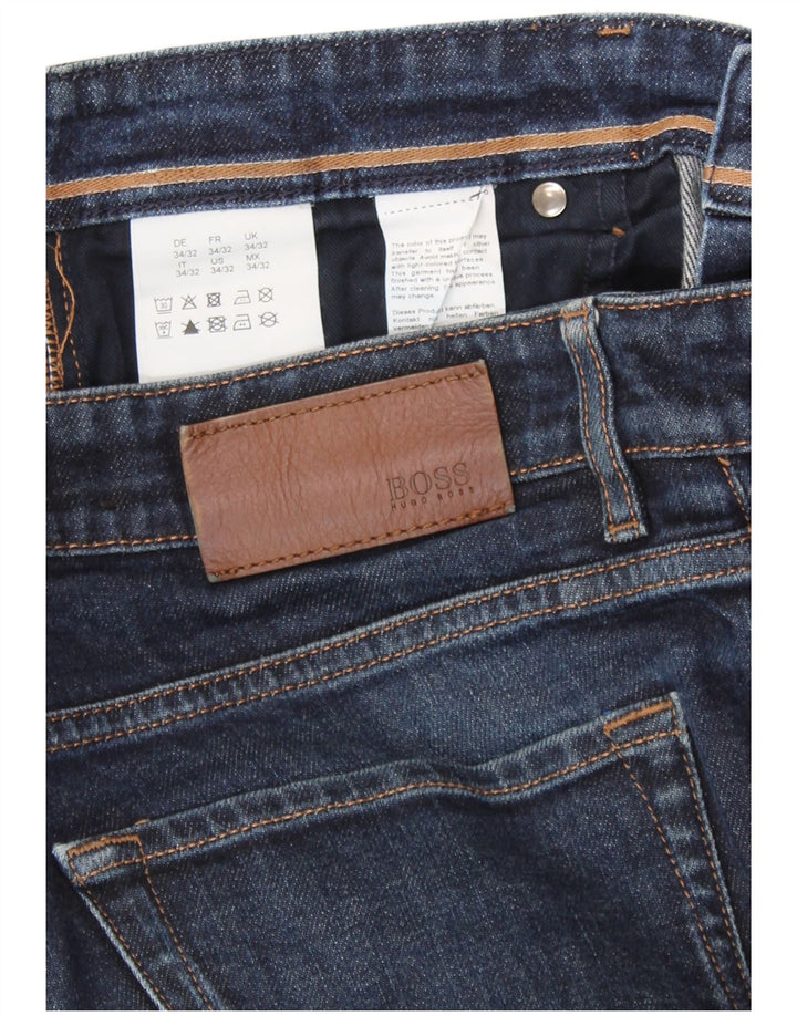 Jeans slim da uomo HUGO BOSS W34 L32 Blu navy
