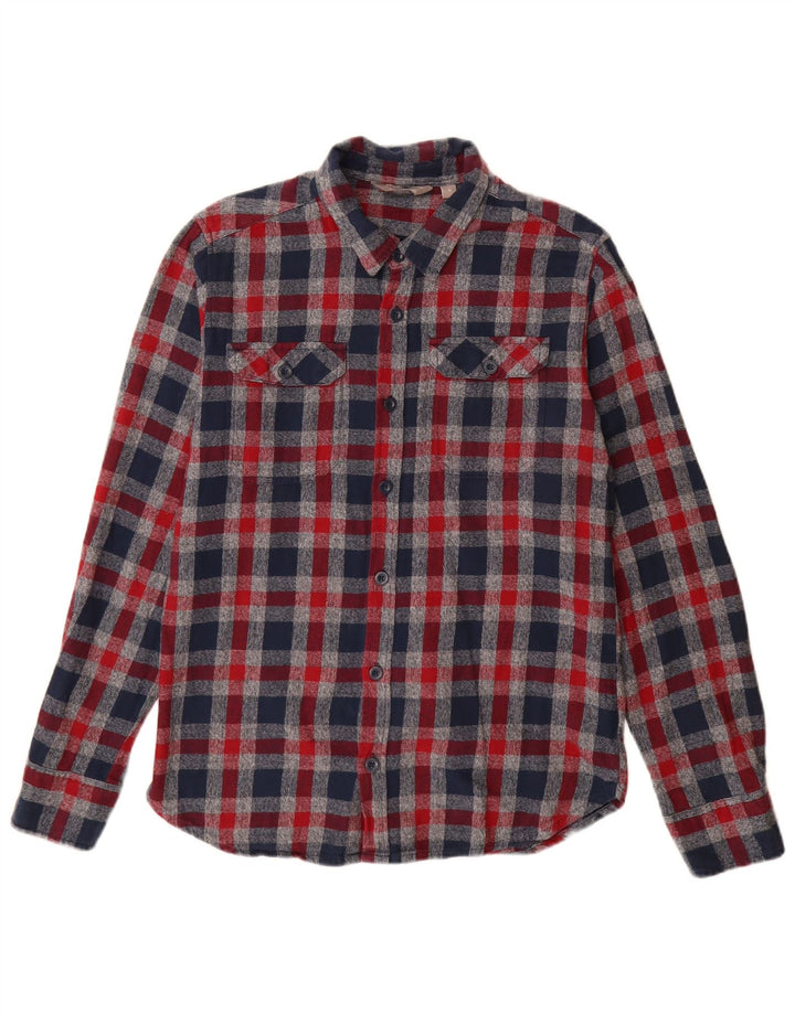 Camicia da uomo in flanella di Mountain Warehouse in cotone a quadri rosso medio