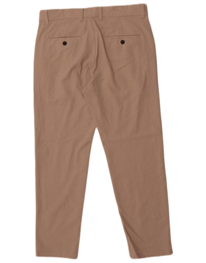 Pantaloni chino slim da uomo Zara EU 40 medio W31 L28 poliestere beige