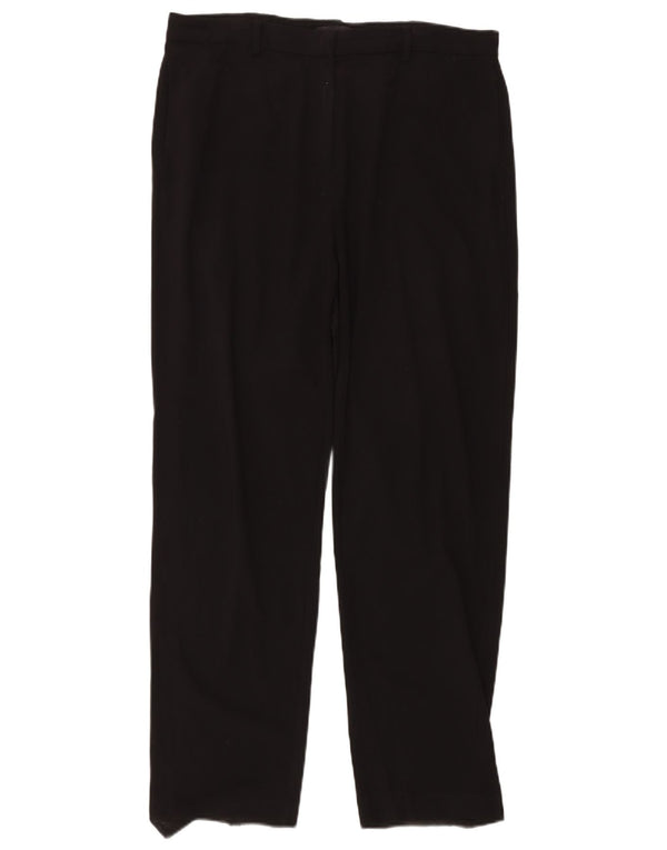 Pantaloni chino dritti da donna Marks & Spencer UK 16 Large W34 L30 neri