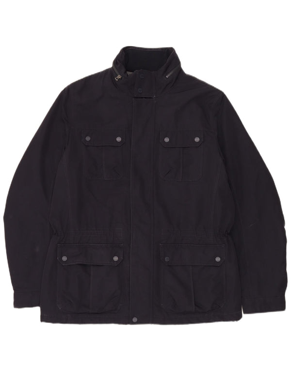 Giacca utility da uomo con cappuccio Geox UK 42 XL Blu Navy
