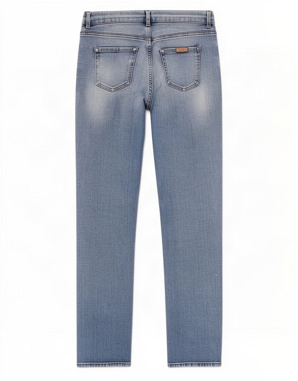 Jeans slim da donna Marks & Spencer UK 10 piccoli W28 L30 cotone blu