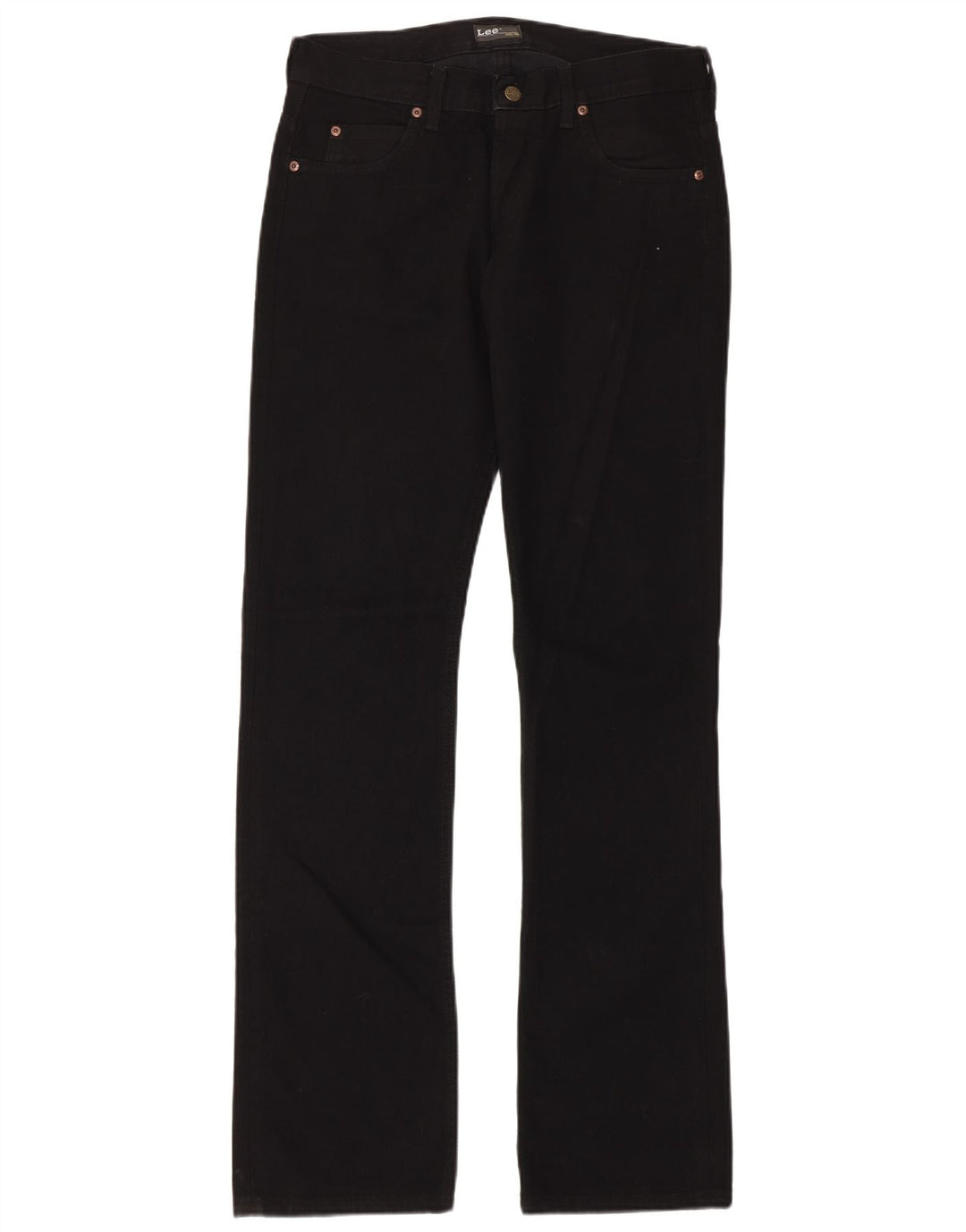 LEE Mens Straight Jeans W31 L34  Black Cotton