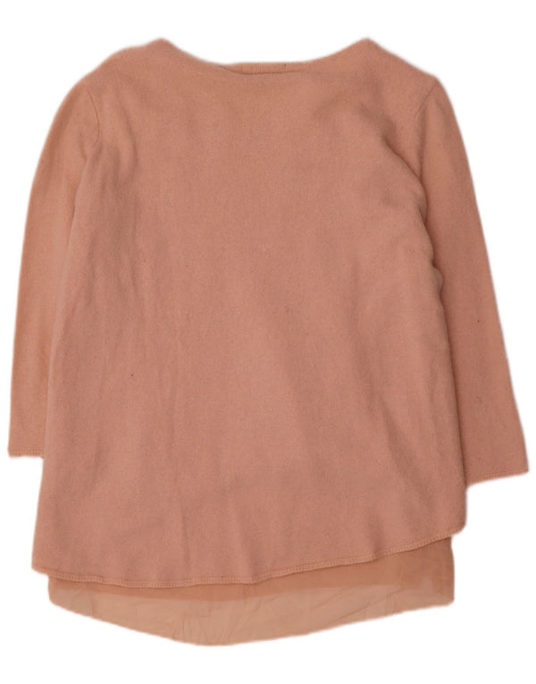 Top tunica con maniche a 3/4 da donna Zara UK 14 grande rosa