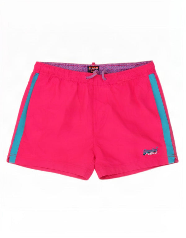 Pantaloncini da bagno da uomo Superdry XL poliestere color block rosa