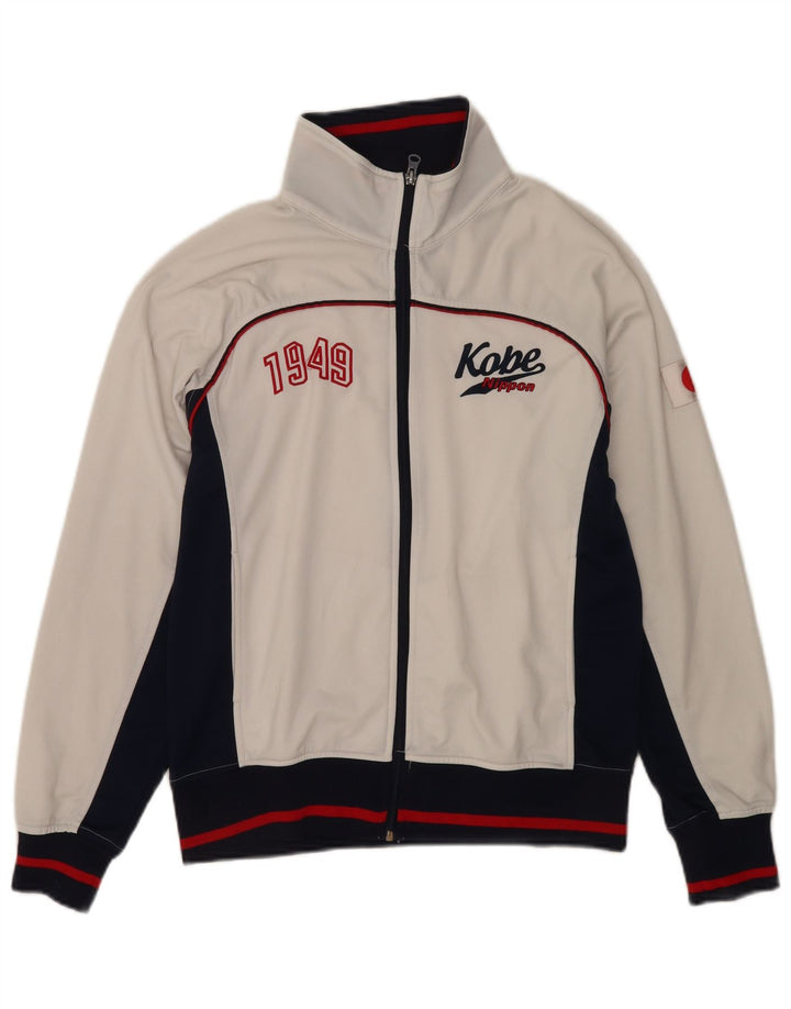 Giacca sportiva da uomo con grafica Asics, color block bianco medio