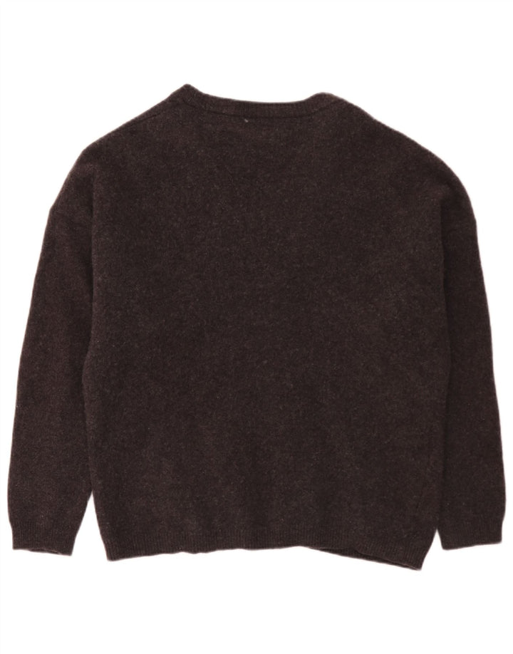 Maglione cardigan da uomo Sisley grande lana vergine grigia