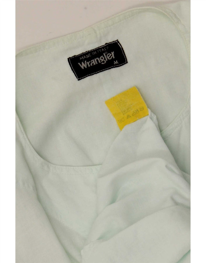 Camicia pullover a maniche corte da uomo Wrangler in cotone turchese medio