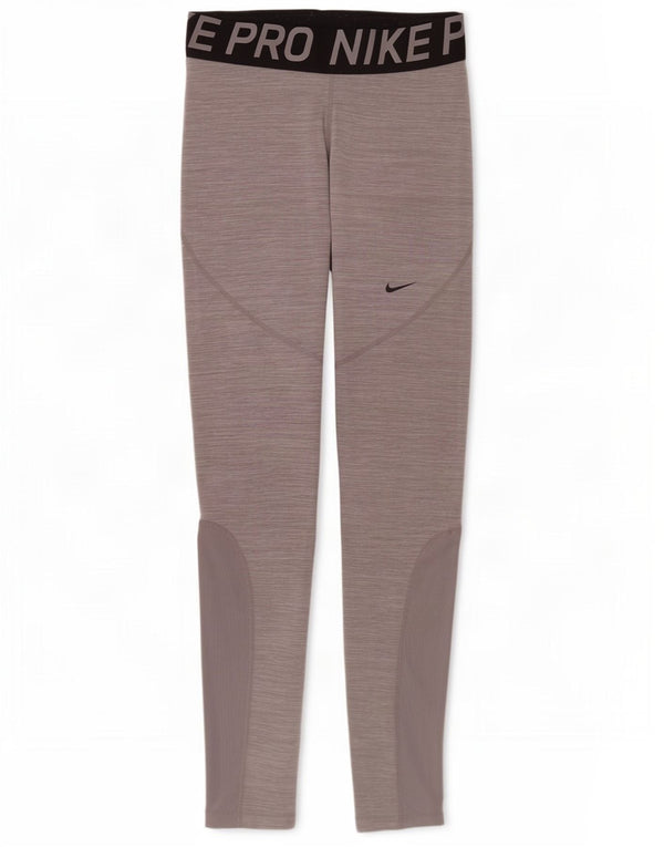 Leggings grafici Nike Dri Fit da donna UK 12 Colorblock grigio medio