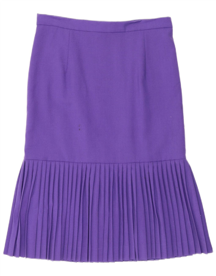 Gonna a pieghe vintage da donna W30 viola medio