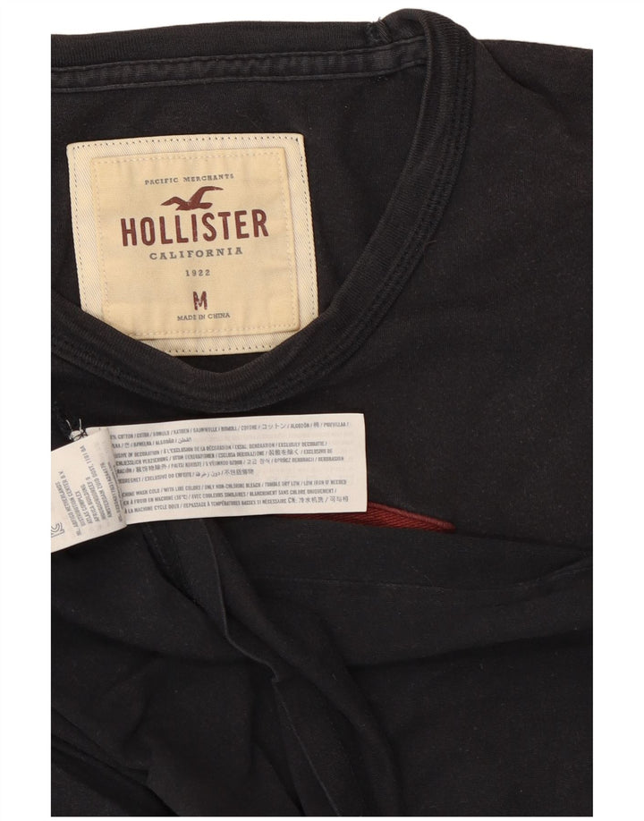 T-shirt grafica da uomo Hollister Top in cotone blu navy medio