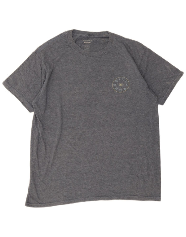 T-shirt grafica da uomo Billabong Top grande in cotone chiazzato grigio