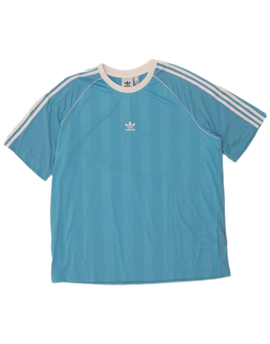 T-shirt da uomo Adidas Top 2XL poliestere a righe blu