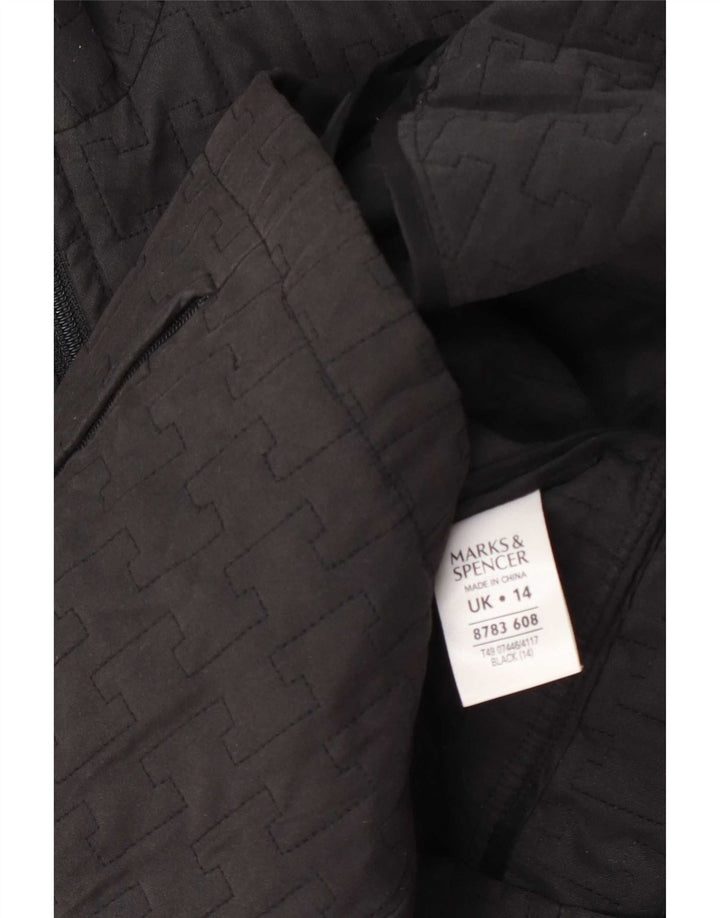 Giacca trapuntata da donna Marks & Spencer UK 14 Poliestere grigio medio