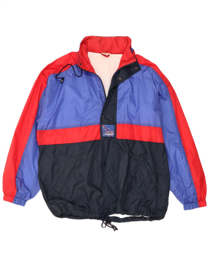 Giacca antipioggia da uomo con cappuccio Marcel Clair EU 56 3XL Blu navy Colourblock