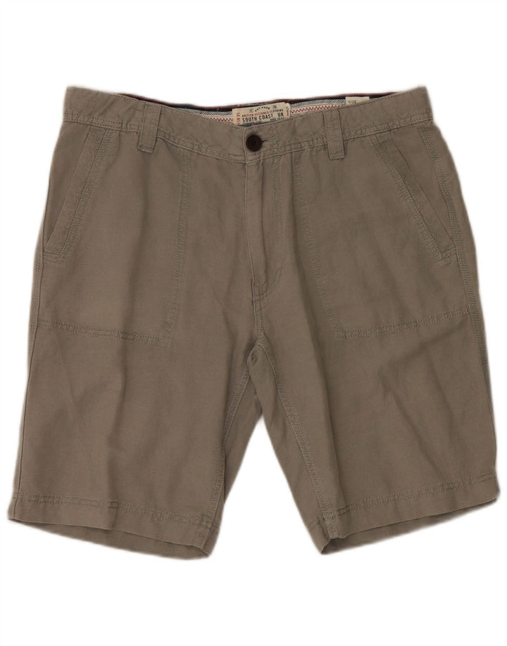 Pantaloncini chino da uomo Fat Face W36 grande lino grigio