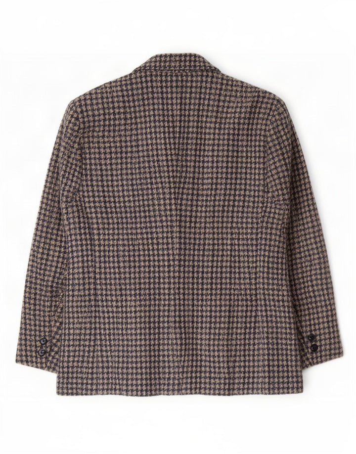 Giacca blazer vintage da donna a 2 bottoni IT 44 pied de poule grigio medio