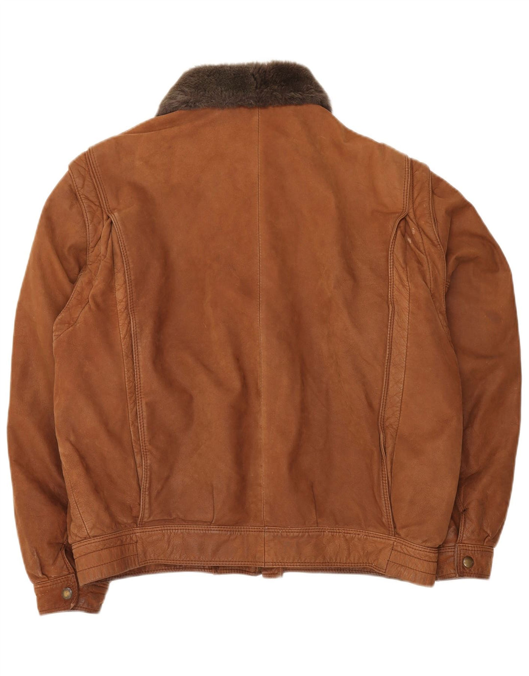 Giacca in pelle da uomo VINTAGE IT 52 XL Marrone Colourblock