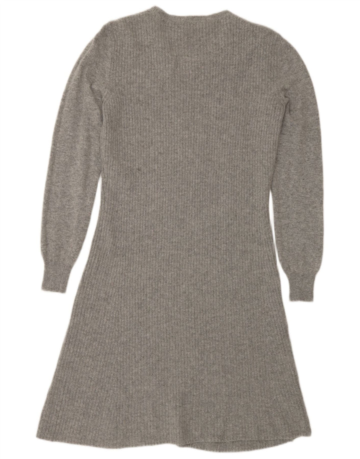 MAX MARA Abito maglione a maniche lunghe da weekend da donna UK 14 Grigio medio