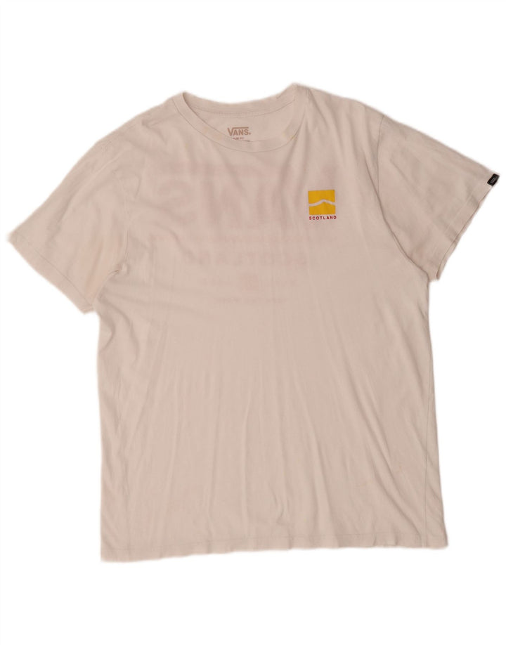 T-shirt grafica da uomo slim fit di Vans, taglia grande, in cotone bianco