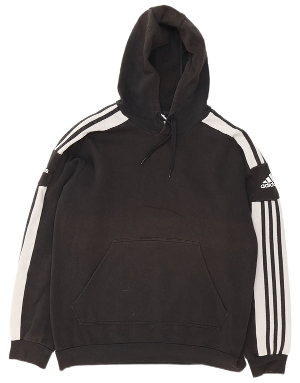 Felpa con cappuccio grafica da uomo Adidas Large in cotone nero