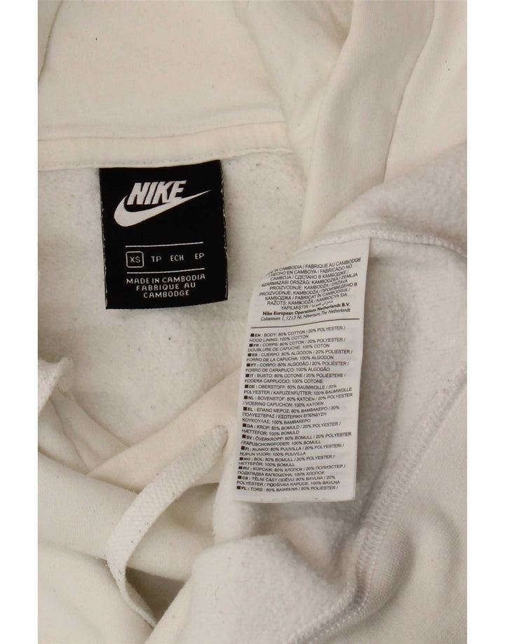 Felpa con cappuccio da uomo Nike XS in cotone bianco