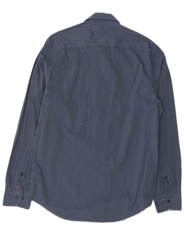Tommy Hilfiger Uomo New York Fit Regular Camicia di jeans Blu medio a quadretti