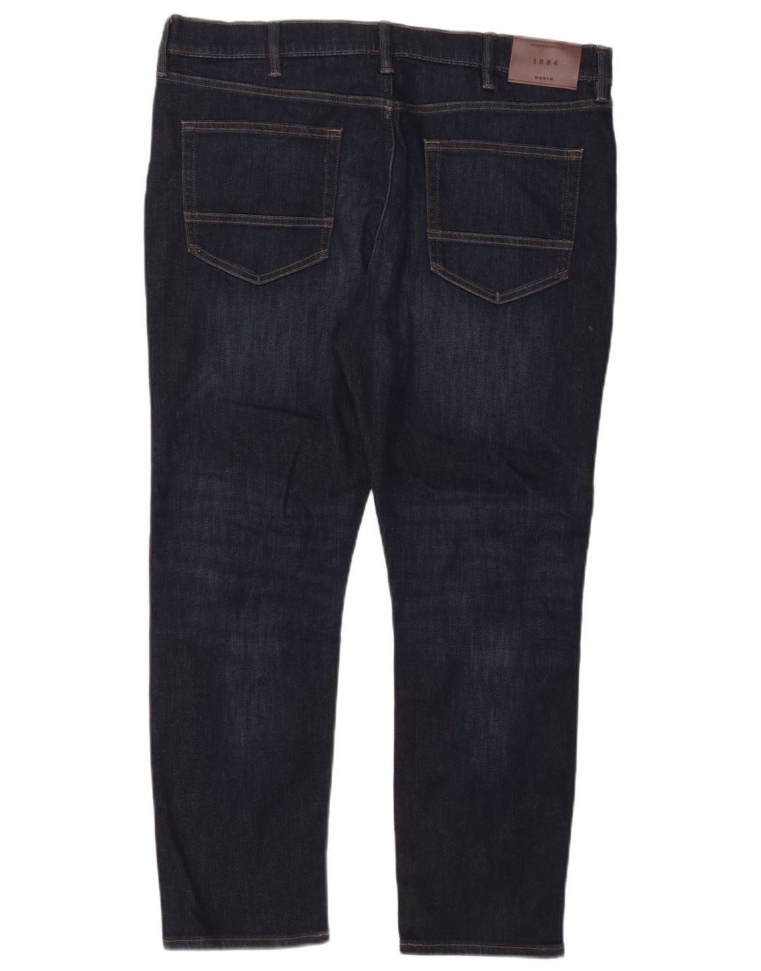 Jeans slim da uomo Marks & Spencer W38 L29 cotone blu navy