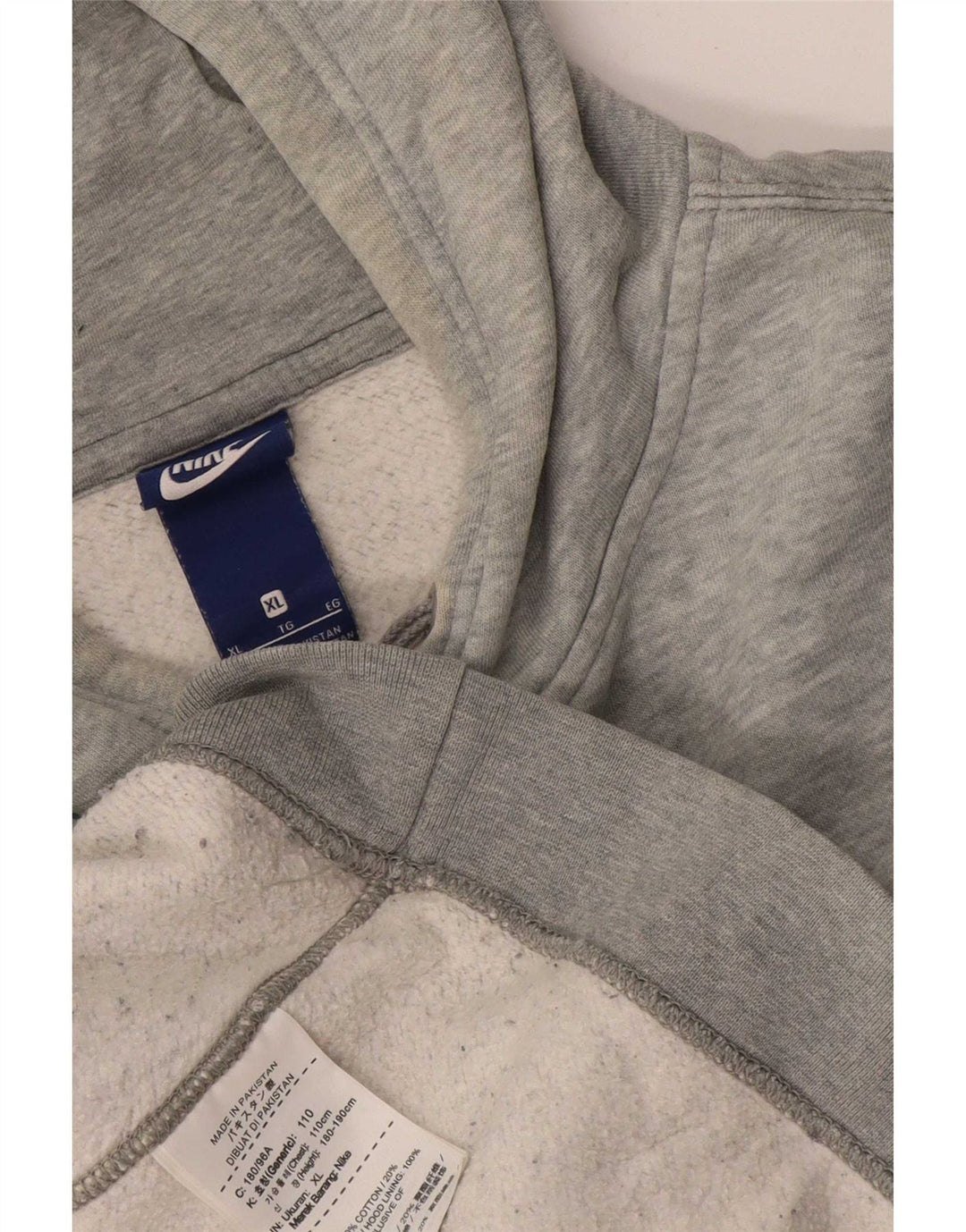 Felpa con cappuccio da uomo Nike XL in cotone grigio