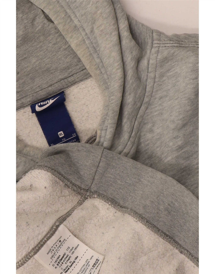Felpa con cappuccio da uomo Nike XL in cotone grigio