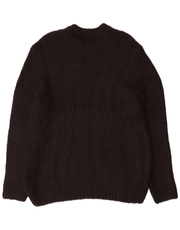 Maglione maglione girocollo da uomo Zara grande poliestere nero