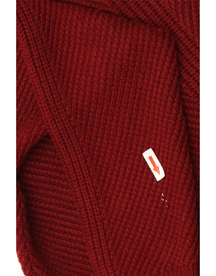Maglione cardigan autografo da donna Marks & Spencer UK 12 Viscosa rossa media