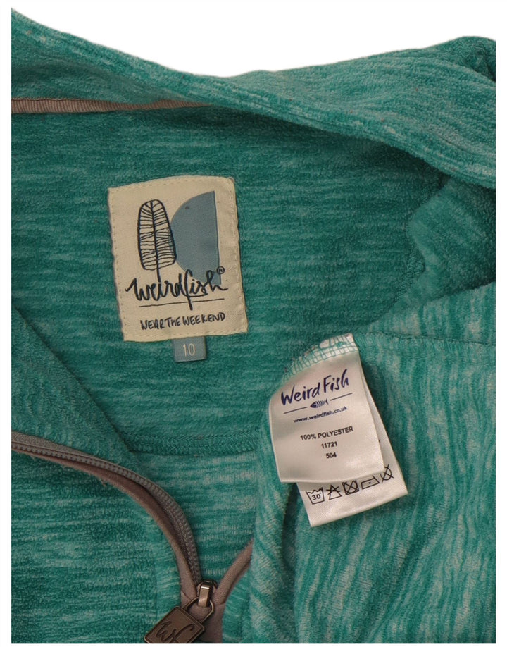 Maglione in pile oversize da donna Weird Fish UK 10 piccolo poliestere verde