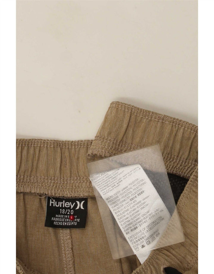 Pantaloncini sportivi grafici Hurley da bambino 15-16 anni in poliestere beige