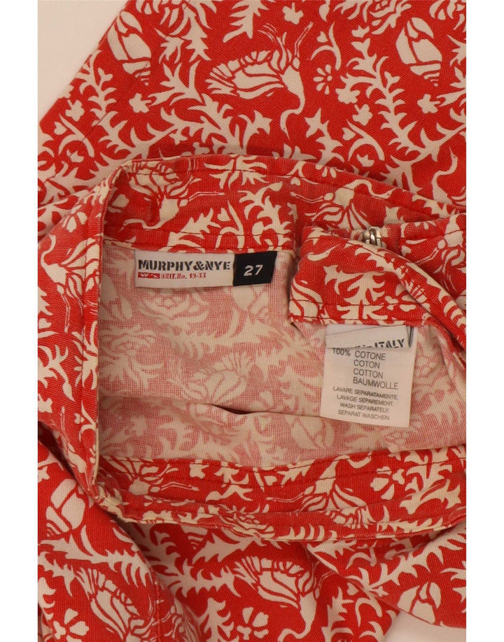 Minigonna da donna Murphy & Nye W27 piccola in cotone floreale rosso