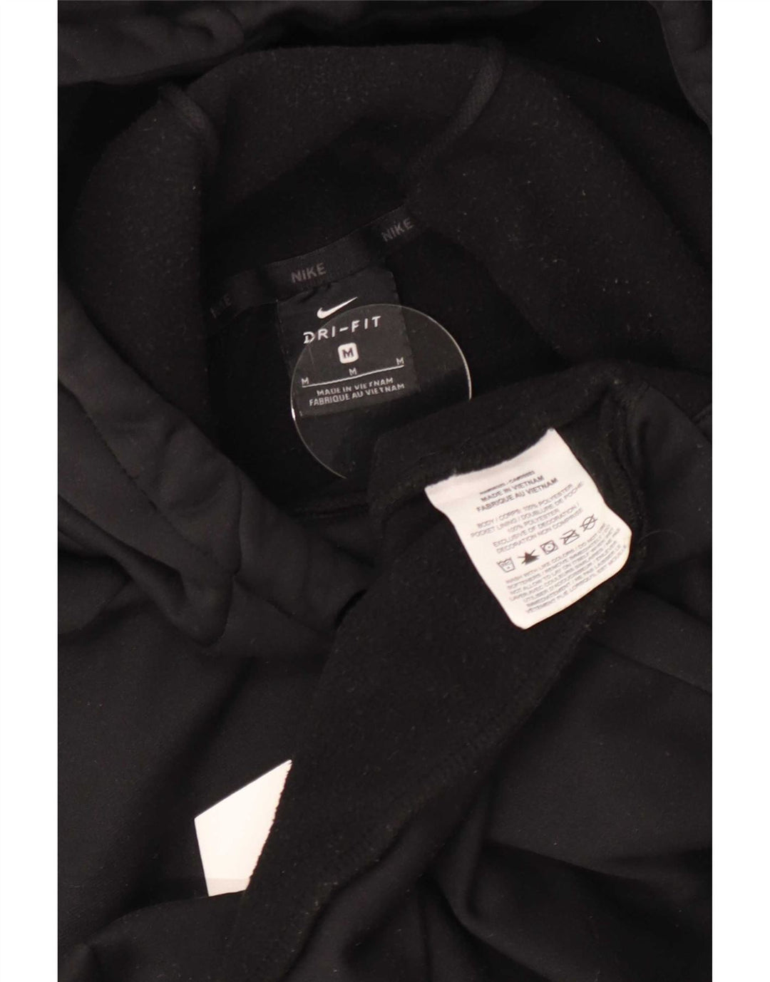 Felpa con cappuccio grafica Nike Dri Fit da uomo, poliestere nero medio