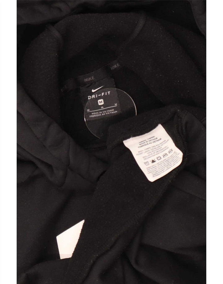 Felpa con cappuccio grafica Nike Dri Fit da uomo, poliestere nero medio