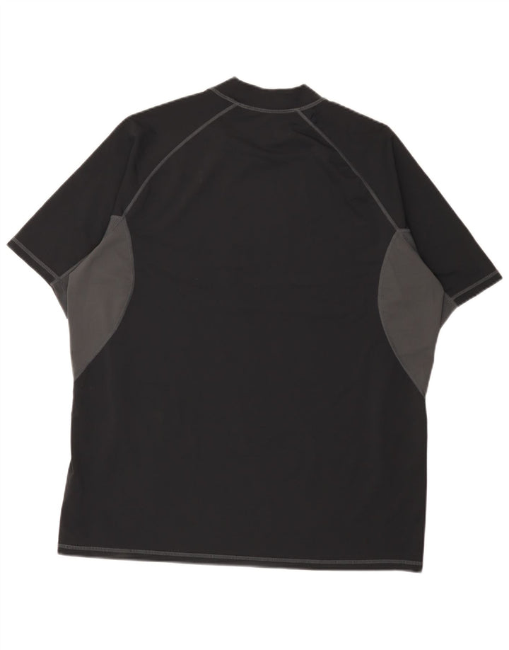 T-shirt da uomo Mountain Warehouse Top XL in nylon color block nero