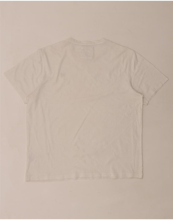 Crew Clothing T-shirt da uomo Top XL in cotone bianco