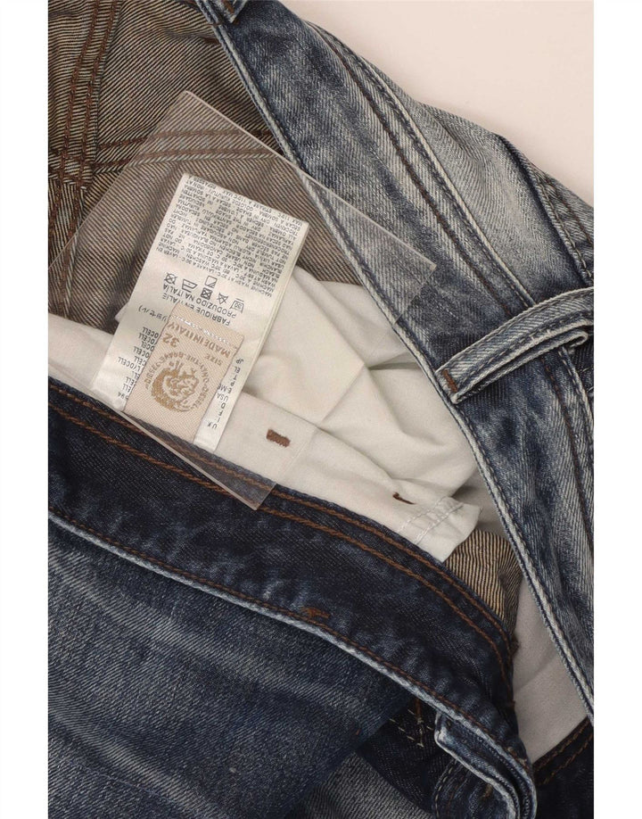 Diesel Jeans dritti invecchiati da uomo W32 L29 Cotone blu
