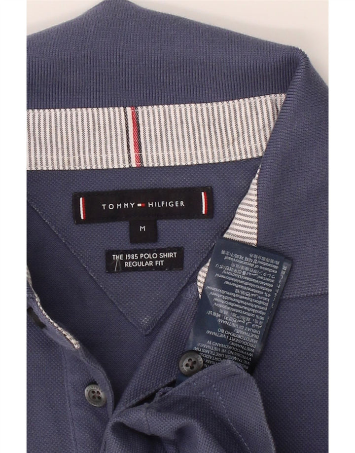 TOMMY HILFIGER Mens Polo Shirt Medium Navy Blue Cotton Vintage Tommy Hilfiger and Second-Hand Tommy Hilfiger from Messina Hembry 